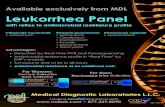 Available exclusively from MDL Leukorrhea Panel projects/Leukorrhea_Panel.pdfLeukorrhea Panel Advantages: • Detection by Real-Time PCR and Pyrosequencing • Antimicrobial resistance
