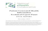 Patient Generated Health Information Technical Expert Panel Meaningful Use Stage 3 (MU3) recommendations.