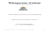 Thiagarajar College · 2020. 10. 14. · Thiagarajar College, Madurai. - 39th ACM - Dept. of Comp. Sci. - Syllabus 2020 K - 3 - THIAGARAJAR COLLEGE, MADURAI – 9 (Re-Accredited with