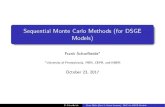 Sequential Monte Carlo Methods (for DSGE Models)...Bayesian Estimation of DSGE Models, 2015, Princeton University Press \Sequential Monte Carlo Sampling for DSGE Models," 2014, Journal