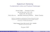 Spectrum Sensing - Fundamental Limits and Practical ...sahai/Presentations/...Anant Sahai, Danijela Cabric (UC Berkeley) Wireless Foundations and BWRC Dyspan 2005 3 / 90 Utilizing