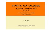 SP310-U PARTS CATALOGUE - Datsun Fairlady...F O R E W O R D (1) This supplement to the parts catalog for DATSUN FAIRLADY MODELS SP310 & SPL310, contains parts newly established after