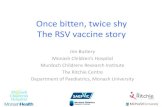Once bitten, twice shy The RSV vaccine story...Once bitten, twice shy The RSV vaccine story Jim Buttery Monash Children’s Hospital Murdoch Childrens Research Institute The Ritchie