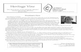 Heritage Vine · 2021. 1. 25. · Heritage Vine The Newsletter of the Heritage District United Methodist Women January 2021 President's Note Dear Sisters in Christ! How exciting,