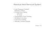 Residual Heat Removal SystemResidual Heat Removal System • Shutdown Cooling and Head Spray Mode: removes decay heat from the reactor core following a reactor shutdown and removes