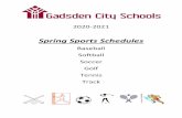 Spring Sports Schedules · 2021. 1. 26. · MAR. 26 PELL CITY HOME 4:30 DH MON-WED MAR. 27-29 GC SPRING BREAK TOURNAMENT TBA MON. APR. 5 GLENCOE HOME 4:30DH MON. APR. 12 GLENCOE AWAY
