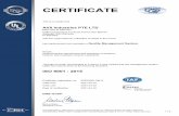 60250069 QM15 EN 2018-03-21 - AVX Corporation · 2018. 3. 27. · Annex to certificate Registration No. 60250069 QM15 AVX Industries PTE LTD Main Site El Salvador Calle Cojutepeque