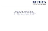 Annual Results for the year ended 31 December 2007/media/Files/R/RBS...Annual Results 2007 Annual Results for the year ended 31 December 2007 1 THE ROYAL BANK OF SCOTLAND GROUP plc