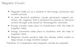 Magnetic Circuits - Welcome to IITPsiva/2020/ee280/Magnetic_Circuits.pdf · 2020. 5. 15. · Magnetic Circuits I Magnetic elds act as a medium in the energy conversion and transfer