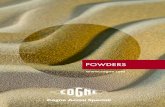 POWDERS - COGNEcogne.com.mx/wp-content/uploads/2018/06/powders-cogne-mx...UD14 0,4 1,0 5,0 1,5 0,5 V: 1,0 Bal. H13 – 1.2344 FE12V 2,8 1,0 7,0 - 1,5 V: 12,0 Bal. FE23C2 2,0 1,5 26,0
