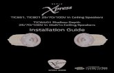 TIC651, TIC801 25/70/100V In Ceiling Speakers TICW401 Shallow Depth 25… d... · 2020. 4. 14. · TIC651, TIC801 25/70/100V In Ceiling Speakers TICW401 Shallow Depth 25/70/100V In