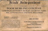 Vol 14 No. 94 March 5, 1923 POOR HURLING CONTEST. - GAA...McCarthy, T.D., President G.A.A., presented the Liam McCarthy cup to the winners, this being the first time the trophy was