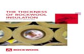 The thickness of ROCKWOOL insulation · 2021. 2. 2. · Cast iron (and iron) 0.35 Cast iron, rusted and oxidized 0.65 Chrome, polished 0.10 Cloth 0.90 Copper, commercial scoured to