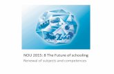 NOU 2015: 8 The Future of schooling€¦ · Future learning – Connecting multiple resources – Interpretation of data ((visual, figures, tables etc.) – Scientific methods and
