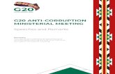 G20 ANTI-!ORRUPTION MINISTERIAL MEETING...Saudi Arabia, towards combating corruption. It also demonstrates a commitment towards strengthening collaboration amongst the international