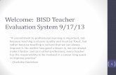 Welcome: BISD Teacher Evaluation System 9/17/13 · 2013. 9. 19. · Domain 1 Planning and Preparation 1a Demonstrating Knowledge of Content & Pedagogy 1b Demonstrating Knowledge of