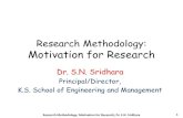 Research Methodology: Motivation for Research · 2012. 6. 15. · Research Methodology: Motivation for Research; Dr. S.N. Sridhara 6 Personal motivation - individual values, linked