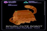 BOURU CUTE ROBOT CUSTOM PAPER TOY - Creatable Mehead first layer second layer third layer fourth layer feet ears right arm left arm A B C C C D E E E F G G G H I I I J K L M N O O