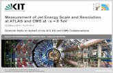 Measurement of Jet Energy Scale and Resolution at ATLAS ...dhaitz/talks/2015-07-02...2015/07/02  · ATLAS and CMS: common algorithm, different cone sizes Reconstructed jets: ATLAS: