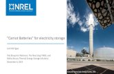 'Carnot Batteries' for Electricity StorageDec 04, 2019  · NREL | 2. 1 2 3 4 5 6. Grid Energy Storage: requirements and technologies. Carnot Batteries: concept and history. Advantages