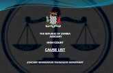 THE REPUBLIC OF ZAMBIA JUDICIARY - Judiciary of Zambia€¦ · TUESDAY 12/02/2019 _____ 2012/HPC/0640 Applicant : Greenbelt Fertilizers Ltd Vs Respondents : Ian Kamupila + 3 Others