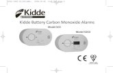 KiddeBa2eryCarbonMonoxideAlarms...(contact Kidde if s1ll in warranty) Red LED on and constant tone Alarm malfunc1on Replace alarm (contact Kidde if s1ll in warranty) Two chirps plus