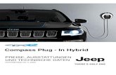 Compass Plug - In Hybrid - JeepCompass Plug - In Hybrid Version Motor Kraft-stoff System-leistung NoVA CO 2 Listenpreis Listenpreis PS % g/km netto in € brutto in € Limited 689.76U.0