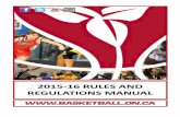 ONTARIO BASKETBALL | 2...ONTARIO BASKETBALL | 2 TABLE OF CONTENTS 1. 2015-2016 FEE STRUCTURE .....5 1.1. Cost Breakdown for 2015-2016 .....5 1.2. Refund ...