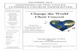 Change the World Choir Concert - Shepherd of the Valley ...11th Annual Strollathon For Rettsyndrome.org September 10, 2016 Rose Quarter Once Center Court Portland, OR 1:00 pm Registration