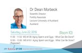 Dr Dean Morbeck - GP CME north/Sat_Room10_1100_Dean...May-Panloup et al (2016) Hum Reprod Update 22(6):725 Mitochondria and Aging May-Panloup et al (2016) Hum Reprod Update 22(6):725