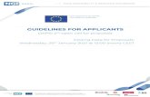 GUIDELINES FOR APPLICANTS · 2020. 11. 19. · Grant Agreement No.: 871498 Call: H2020-ICT-2018-2020 GUIDELINES FOR APPLICANTS DAPSI 2nd open call for proposals Closing Date for Proposals: