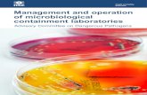 Health and Safety Executive Management and operation of ......Decontamination, fumigation and sealability 72 Appendix 4: Microbiological waste in laboratory facilities 80 Appendix