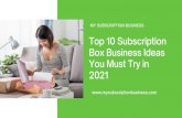 Top 10 Subscription Box Business Ideas You Must Try in 2021