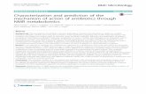 Characterization and prediction of the mechanism of action …...Characterization and prediction of the mechanism of action of antibiotics through NMR metabolomics Verena Hoerr1*,