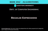 BBM 202 - ALGORITHMSbbm202/Spring2020/... · 2020. 6. 1. · 3 Pattern matching Substring search. Find a single string in text. Pattern matching. Find one of a speciﬁed set of strings