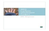 2013 Carbon Disclosure Project - About RBCRBC provides personal and commercial banking, wealth management services, insurance, corporate and investment banking, and transaction processing