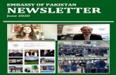 EMBASSY OF PAKISTAN NEWSLETTERembassyofpakistanusa.org/wp-content/uploads/2020/07/Embassy-of... · Ambassador Dr. Asad M. Khan participated in a virtual session of Global Pakistan
