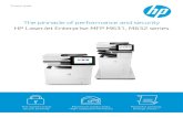 The pinnacle of performance and security HP LaserJet ...tasks using the new, intuitive interface on the 22.8 cm (9.0-inch) functional touchscreen with 20.3 cm (8.0-inch) Colour Graphics