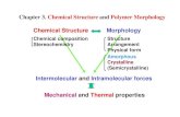 Chapter 3. Chemical Structure and Polymer Morphology · 2013. 2. 12. · Chapter 3. Chemical Structure and Polymer Morphology Chemical Structure Morphology Intermolecular and Intramolecular