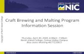 Craft Brewing and Malting Program e Information Session · 2020. 9. 29. · John Mallett “Yeast, a practical 'uide to eer ermentation.”, White & Zainasheff “Water, a comprehensive