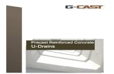 Precast Reinforced Concrete U-Drains · precast rc u -drains SPECIAL DESIGN : G-Cast is able to design and manufacture special design U-Drains to suit individual project requirements