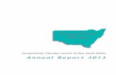 Occupational Therapy Council of New South Wales Annual Report 2013 · 2019. 5. 3. · Occupational Therapy Council of New South Wales Level 6, North Wing, 477 Pitt Street, Sydney