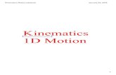 Kinematics 1D Motion...Kinematics Notes.notebook 5 January 25, 2019 Motion 1. Translational (x, y, z coordinates) 2. Rotational 3. Vibrational Kinematics The branch of physics that