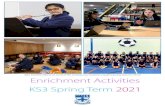 (Our booklet reflects on some of the activities our students ......Enrichment Activities KS3 Spring Term 2021 (Our booklet reflects on some of the activities our students enjoyed during