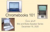 Chromebooks 101Using Zoom on a Chromebook DEMO Q / A The Basics Small, lightweight, laptop-style computer Inexpensive, compared to other laptops Quick start-up (~ 10 …