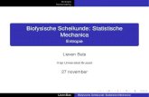 Biofysische Scheikunde: Statistische Mechanica - Entropiemore.vub.ac.be/LievenButs/slides/Statistische_Mechanica...Lieven Buts Biofysische Scheikunde: Statistische Mechanica Entropie