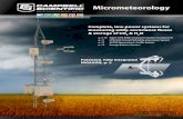Micrometeorology - Campbell Sci · 2016. 7. 25. · Micrometeorology Campbell Scientific’s experience in eddy-covariance measurements began over 30 years ago with the CA27 one-dimensional