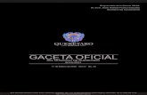 GACETA OFICIAL - Sitio del Municipio de Querétaro · 17 de Marzo de 2020 · Año II · No. 40 GACETA MUNICIPAL 1 de octubre de 2015 · Año 1 · No. 1 Tomo 1 Responsable de la Gaceta