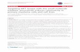 RESEARCH Open Access Targeting MET kinase with the ......kinase may be targeted in myeloma and support the in-vestigation of small-molecule inhibitors such as amuvati-nib as possible