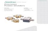 Precision Power Dividers - dl.cdn-anritsu.com...Power Dividers Technical Data 2 of 5 PN: 11410-01063 Rev. B 11N50B and 240 Series TDS Introduction Anritsu precision power dividers